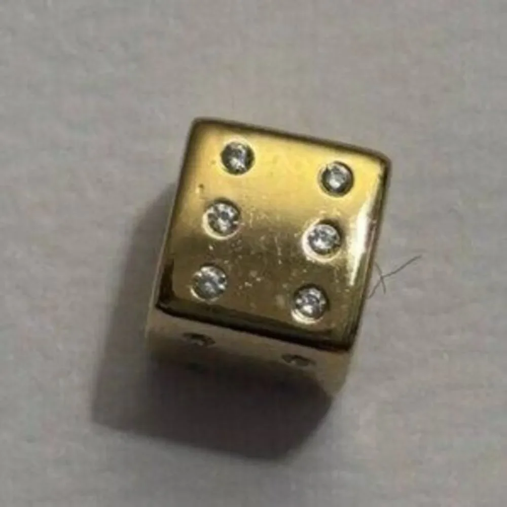 Authentic Sparkling Dice Pandora Charm